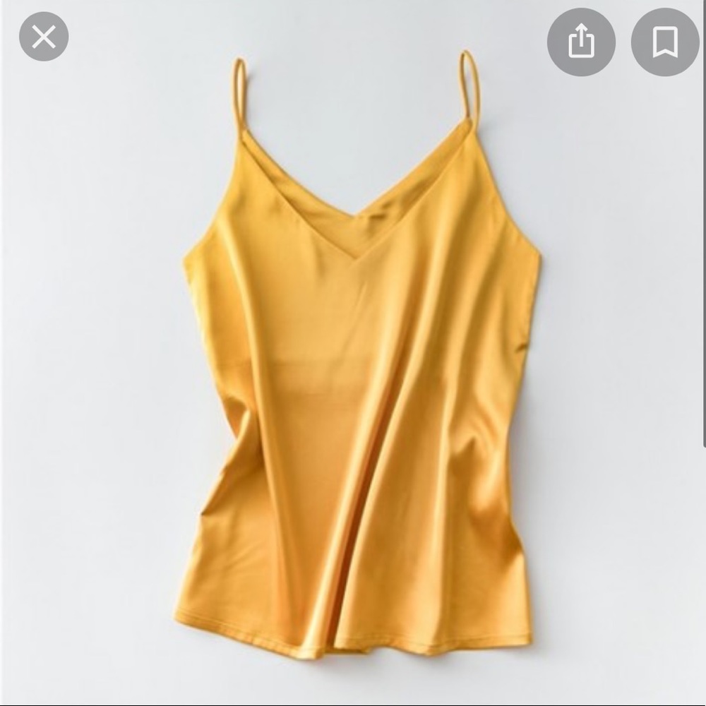 NWOT Gold Satin Sleeveless Camisole Top | Going Out Date Night Layering